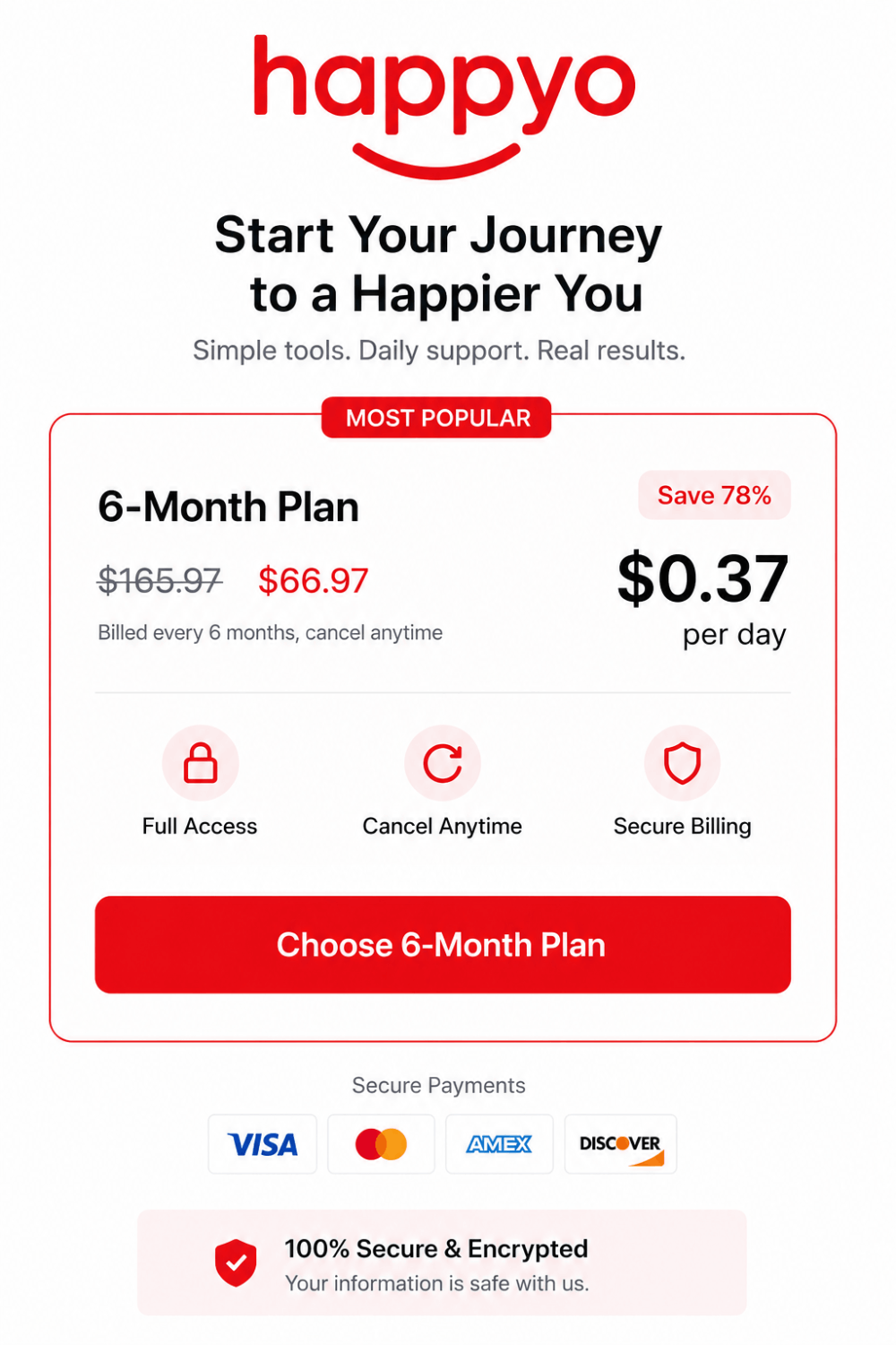 Happyo app pricing tier 3